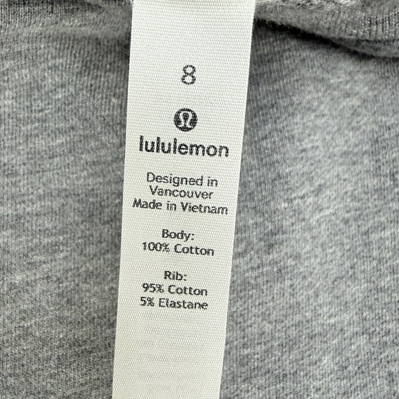 Lululemon All Yours Crew Sweatshirt Gray Size 8 Cotton Oversized - Picture 7 of 11